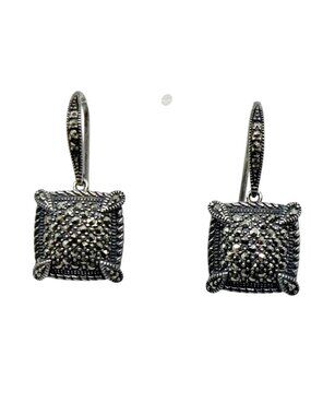 Marc sterling silver marcasite drop earrings - GM234
